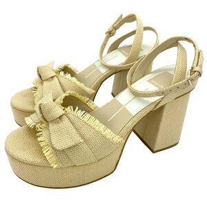 Dolce Vita Natural Blithe Platform Sandals Size 6